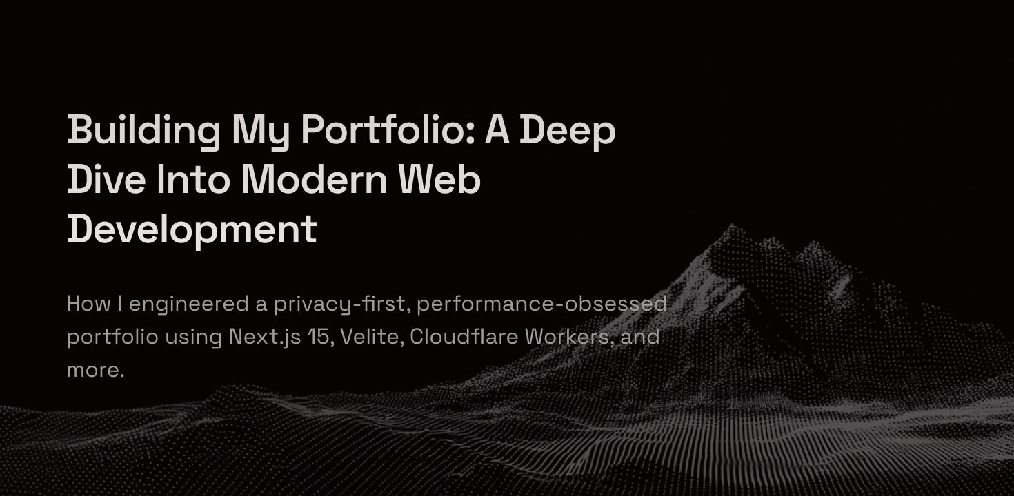 Building My Portfolio: A Deep Dive Into Modern Web Development